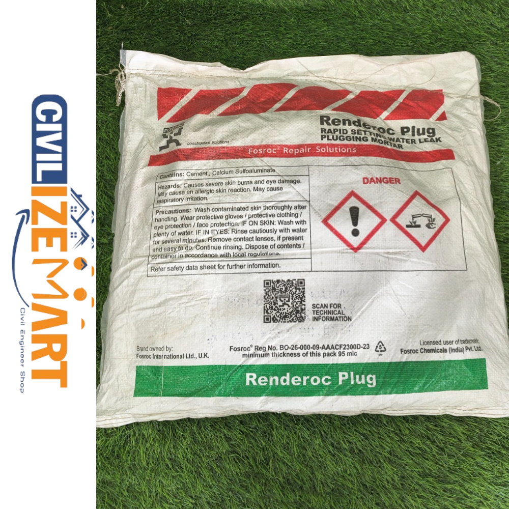 Fosroc Renderoc Plug Waterproofing Coating - Chemical Form: Cement Based With Acrylic Or Polymer Additives