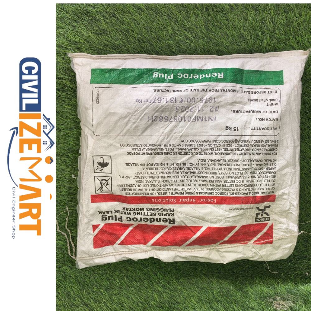 Fosroc Renderoc Plug Waterproofing Coating - Chemical Form: Cement Based With Acrylic Or Polymer Additives