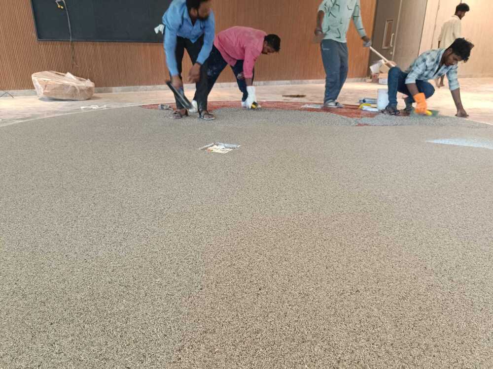 Stone carpet flooring used EPOXY PU BINDER 2:1 ratio