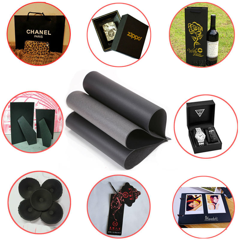 black paperboard