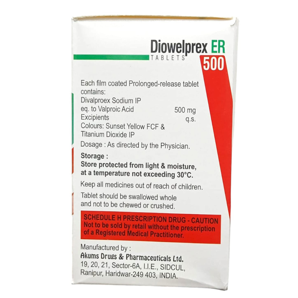 Divalproex Er (500mg) - Drug Type: General Medicines
