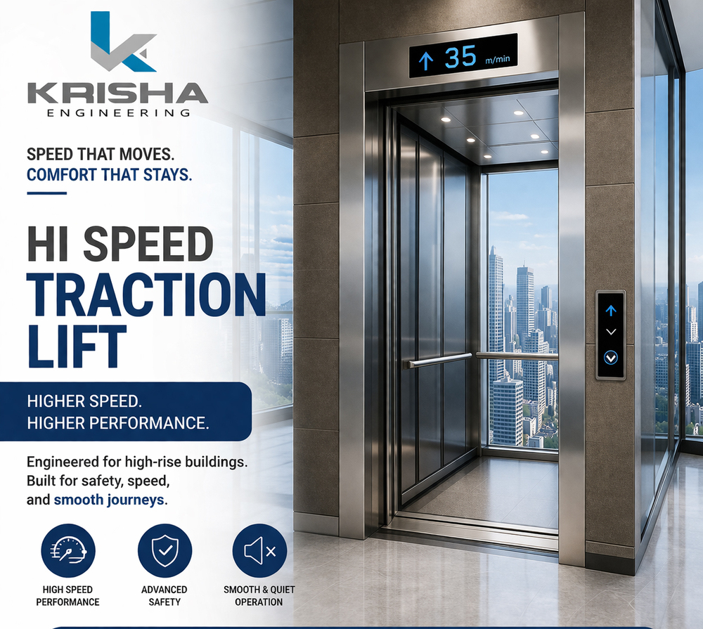 Hi speed traction lift