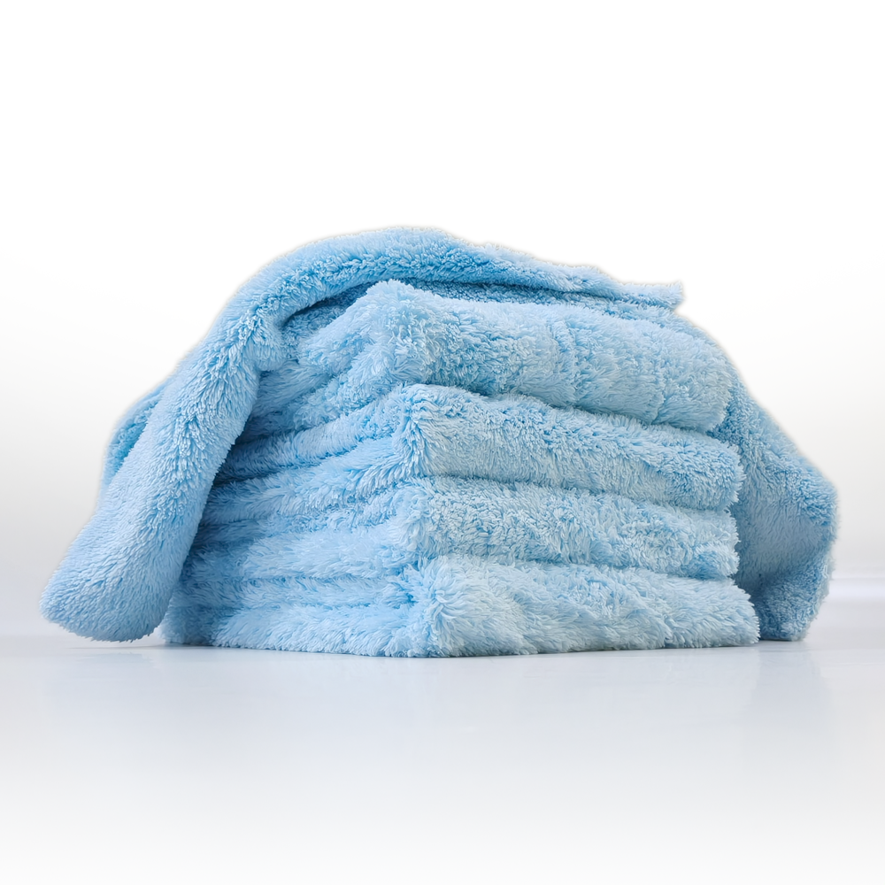 AUTOZCRAVE Plush Edgeless Microfiber Cloth (40x40 cm, 360 GSM) - Premium Car Detailing & Buffing Towel
