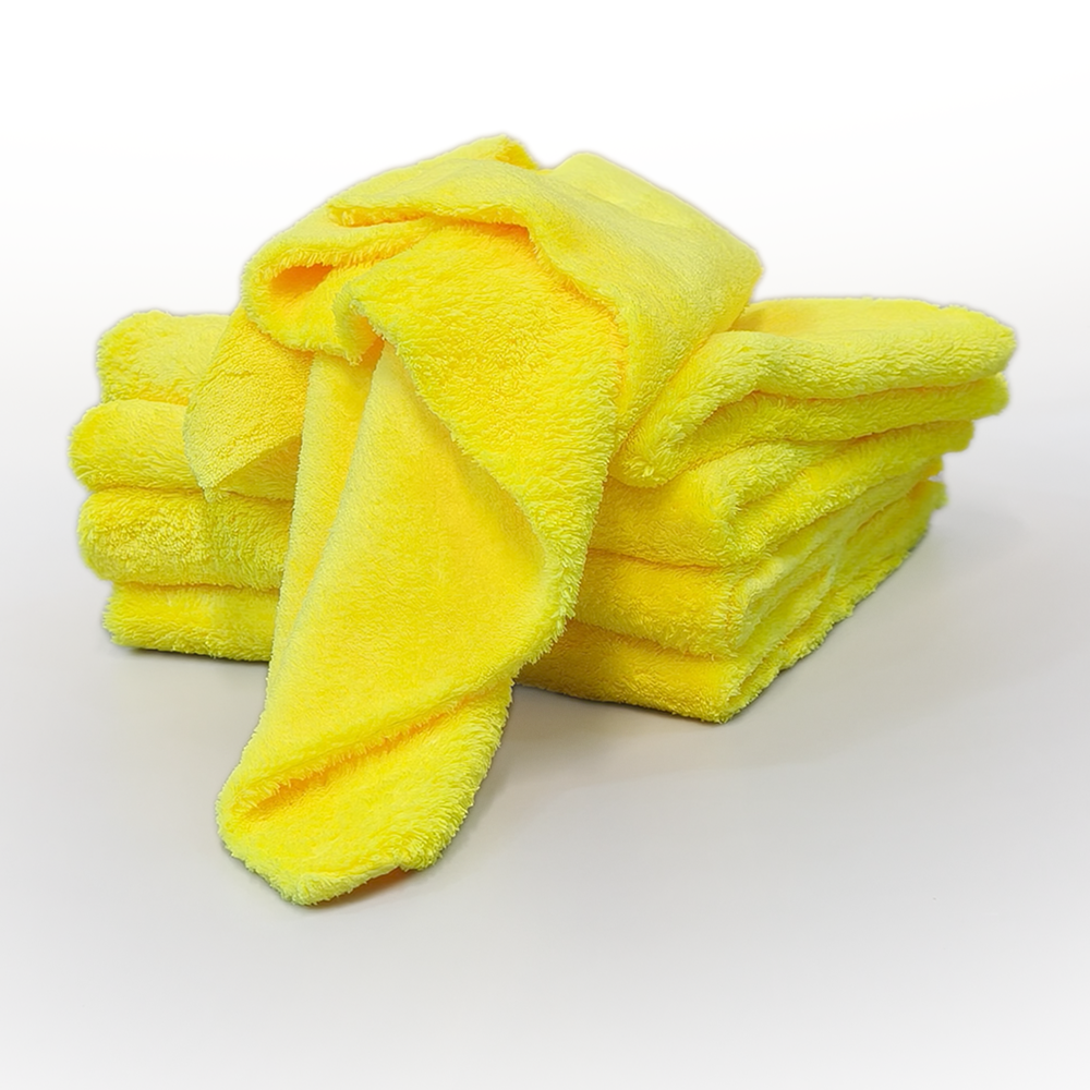 AUTOZCRAVE Plush Edgeless Microfiber Cloth (40x40 cm, 360 GSM) - Premium Car Detailing & Buffing Towel