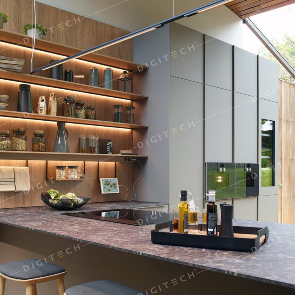 Modular Kitchen Led Profile - Aluminum & Polycarbonate, 1000mm X 17mm X 8mm, Silver, Smd 2835 Led, Dimmable, Warm/neutral/cool White