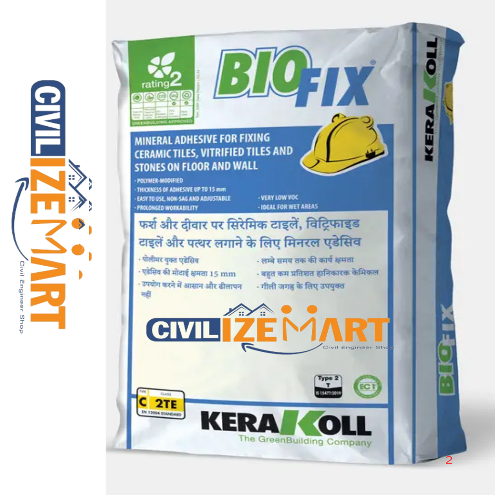 Kerakoll Biofix Tile Adhesive - Color: Grey / White