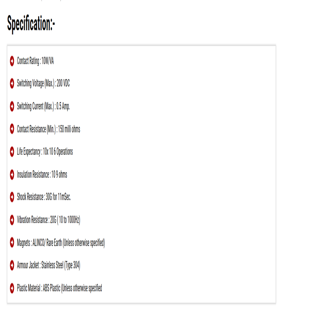Dia with Adaptor Holder Magnetic Reed Switch 