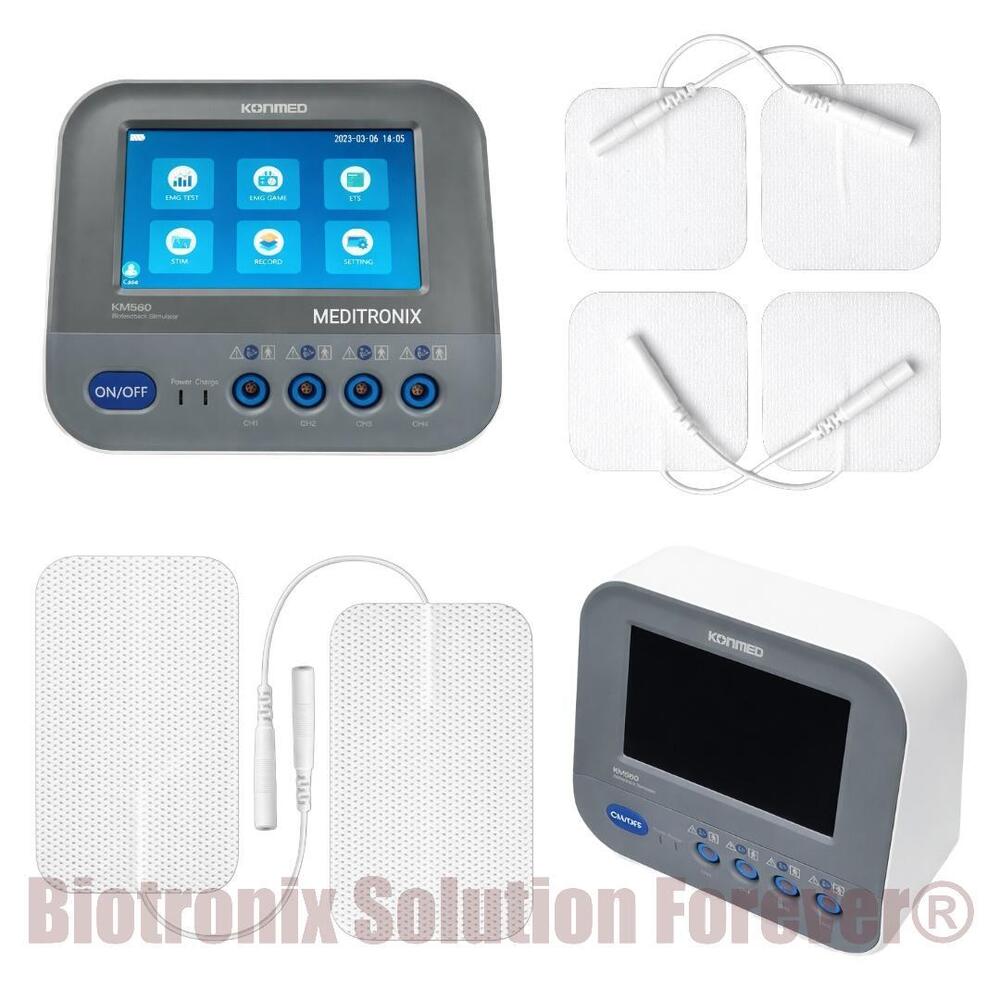 Konmed KM-560 4 Channel EMG Biofeedback Device with ETS FES NMES