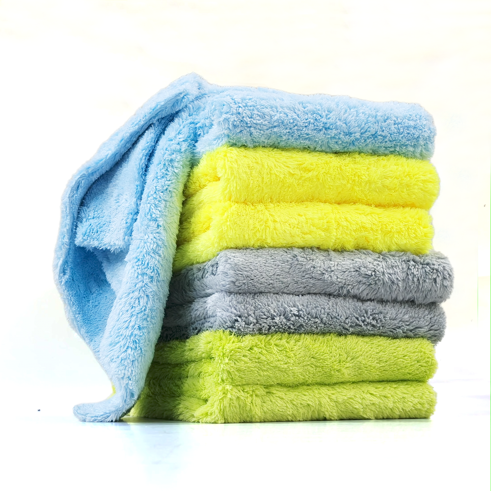 Long Pile PLUSH EDGELESS  40X40cm 550 GSM MICROFIBER CLOTH 