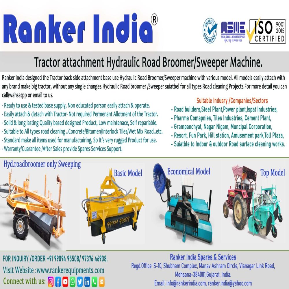 Hydraulic Road Broomer Machine