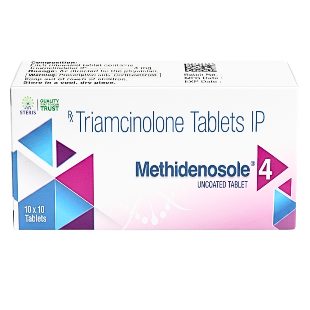 Triamcinolone Tablets 4 Mg Ip - Life Span: 24 - 36 Months (check Expiry On Pack)