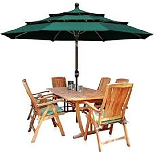 3 TIER ROUND GARDEN UMBRELLA