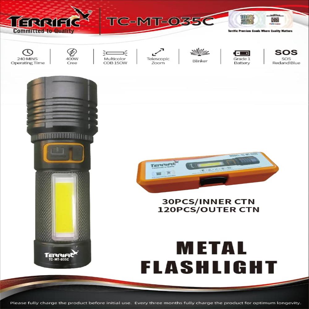 TERRIFIC METAL FLASHLIGHT TC-MT-035C
