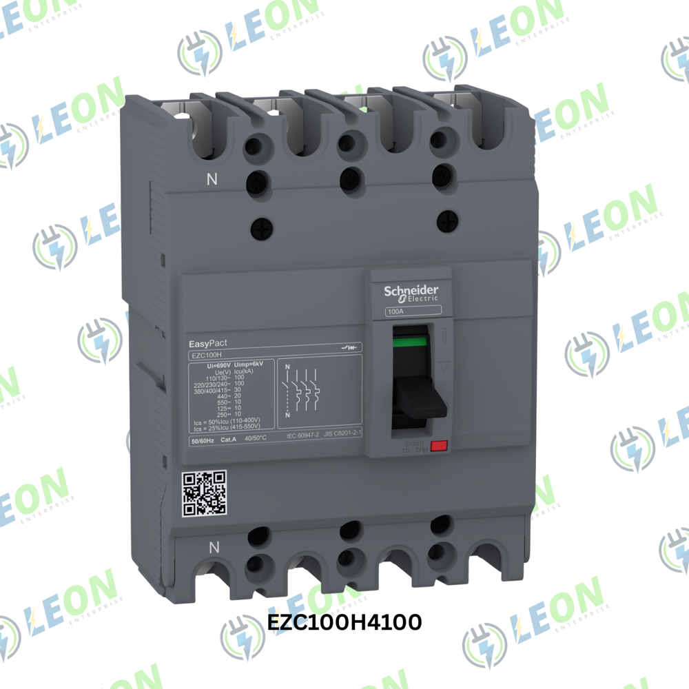 Schneider Ezc100H4100 Easy Pact Mccb - Rated Current: 100 Ampere (Amp)