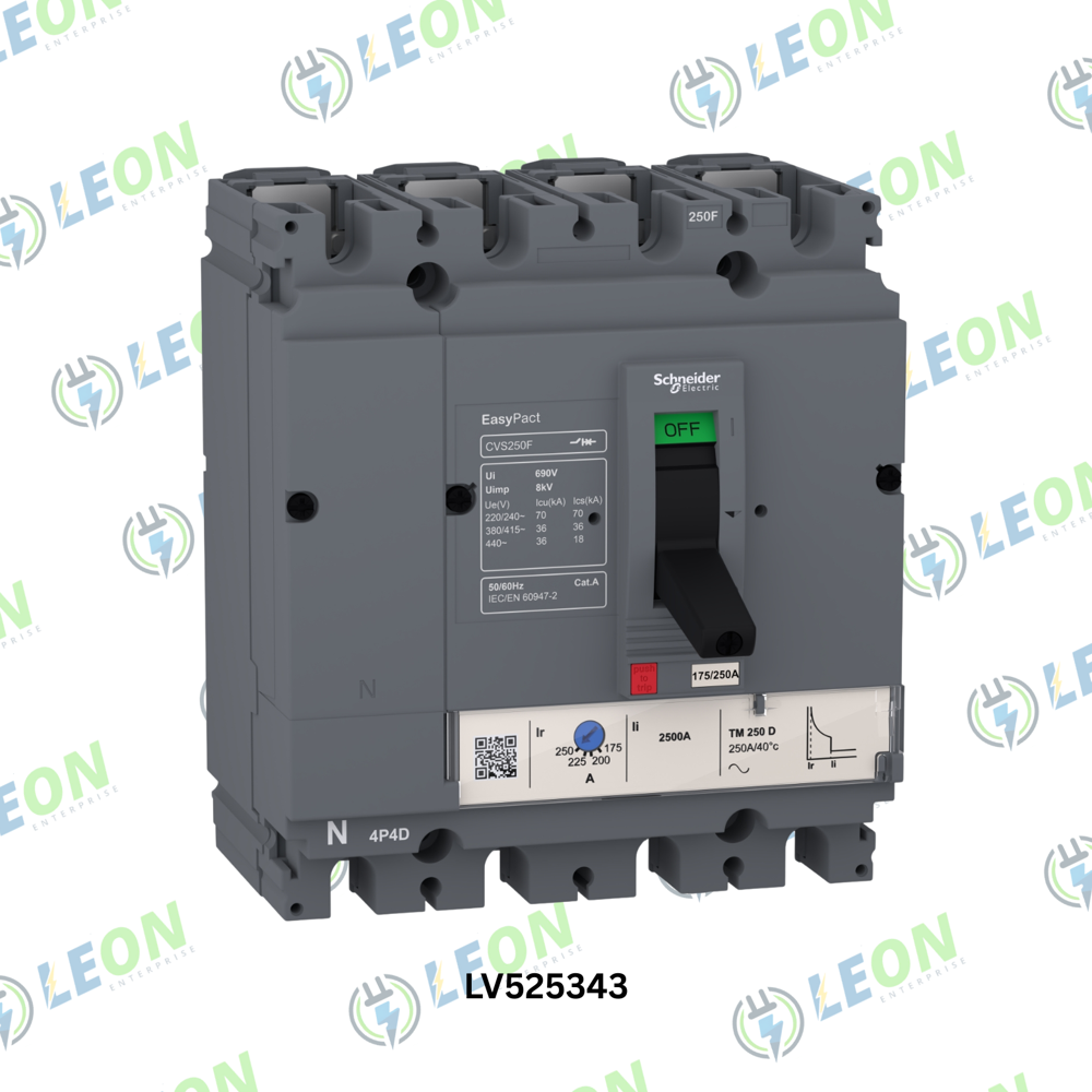 Schneider Lv525343 Easy Pact Mccb - Breaking Capacity: 36 Ka At 415v Ac