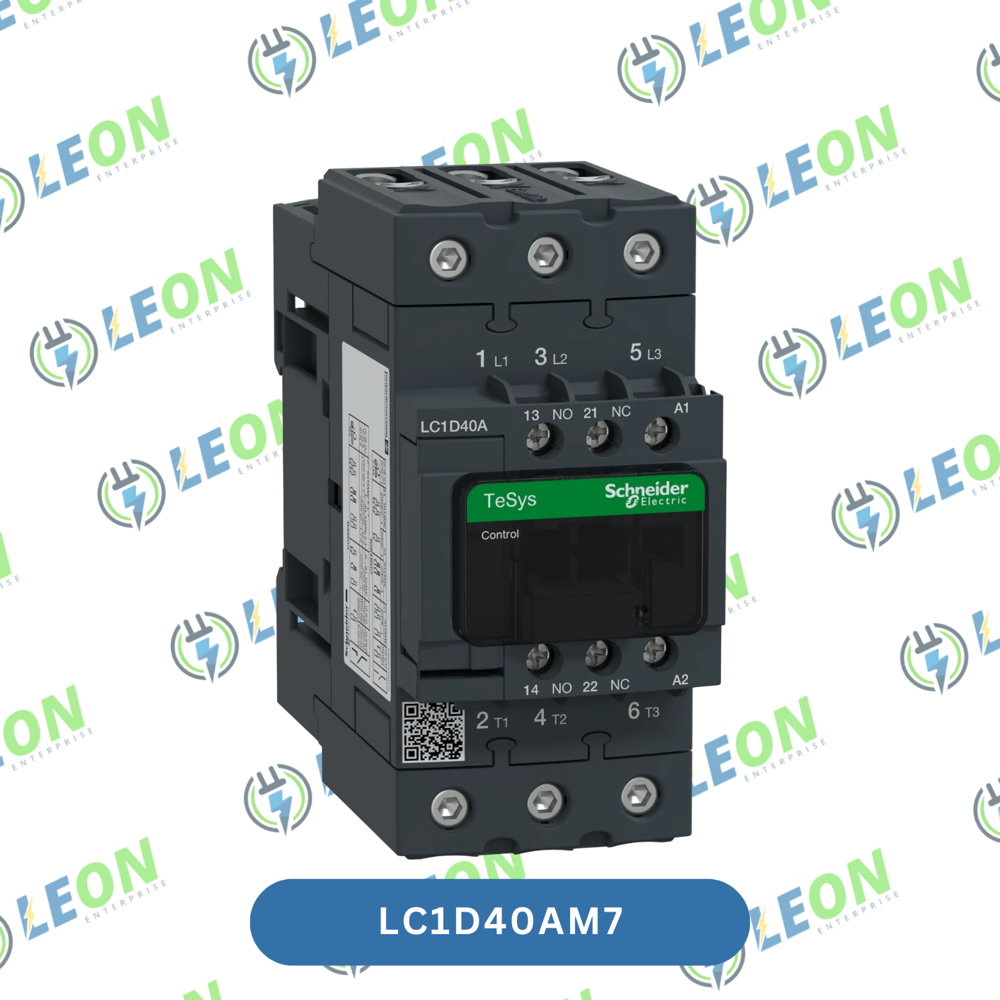 Schneider Electric TeSys LC1D Power Contactor 40 A 3 Pole 220 VAC, 1 NO + 1 NC, AC3  LC1D40AM7
