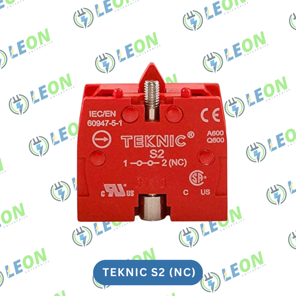 TEKNIC Red S2 NC Element Push Button Contact Block