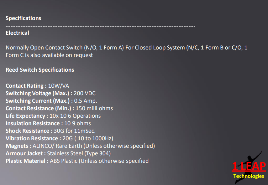 Rugged Aluminium Housing Magnetic Reed Switches