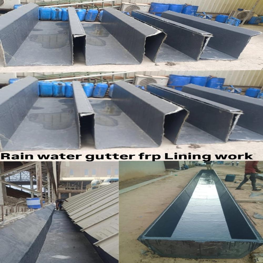 Rain water gutter service repering & Frp lining And new frp gutter