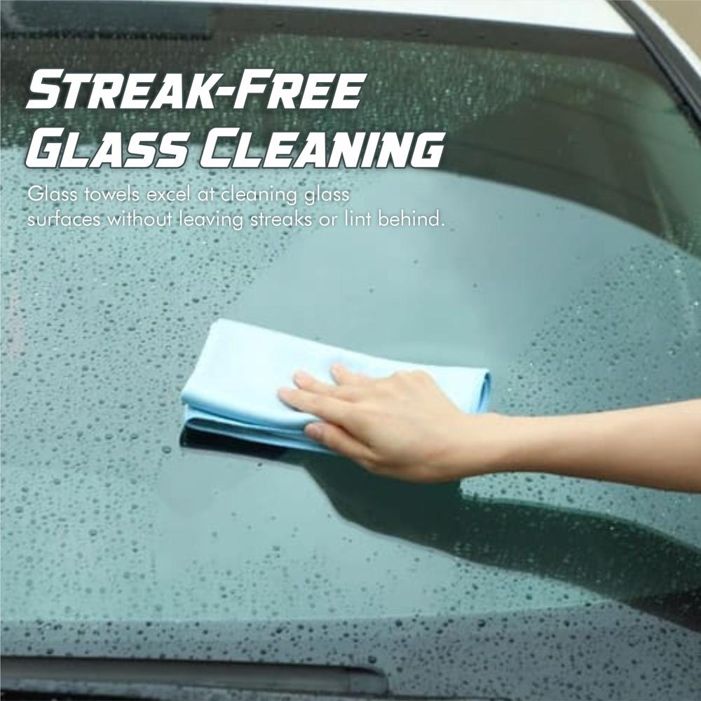 AUTOZCRAVE Glass Towel (40x40 cm) - Streak-Free Car Glass Cleaning Cloth