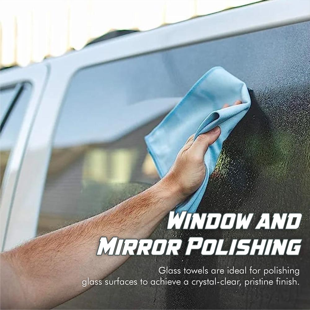 AUTOZCRAVE Glass Towel (40x40 cm) - Streak-Free Car Glass Cleaning Cloth