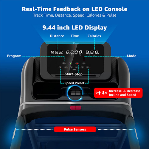 TDA-100 Semi Auto lubrication Motorized Treadmill With Auto Incline