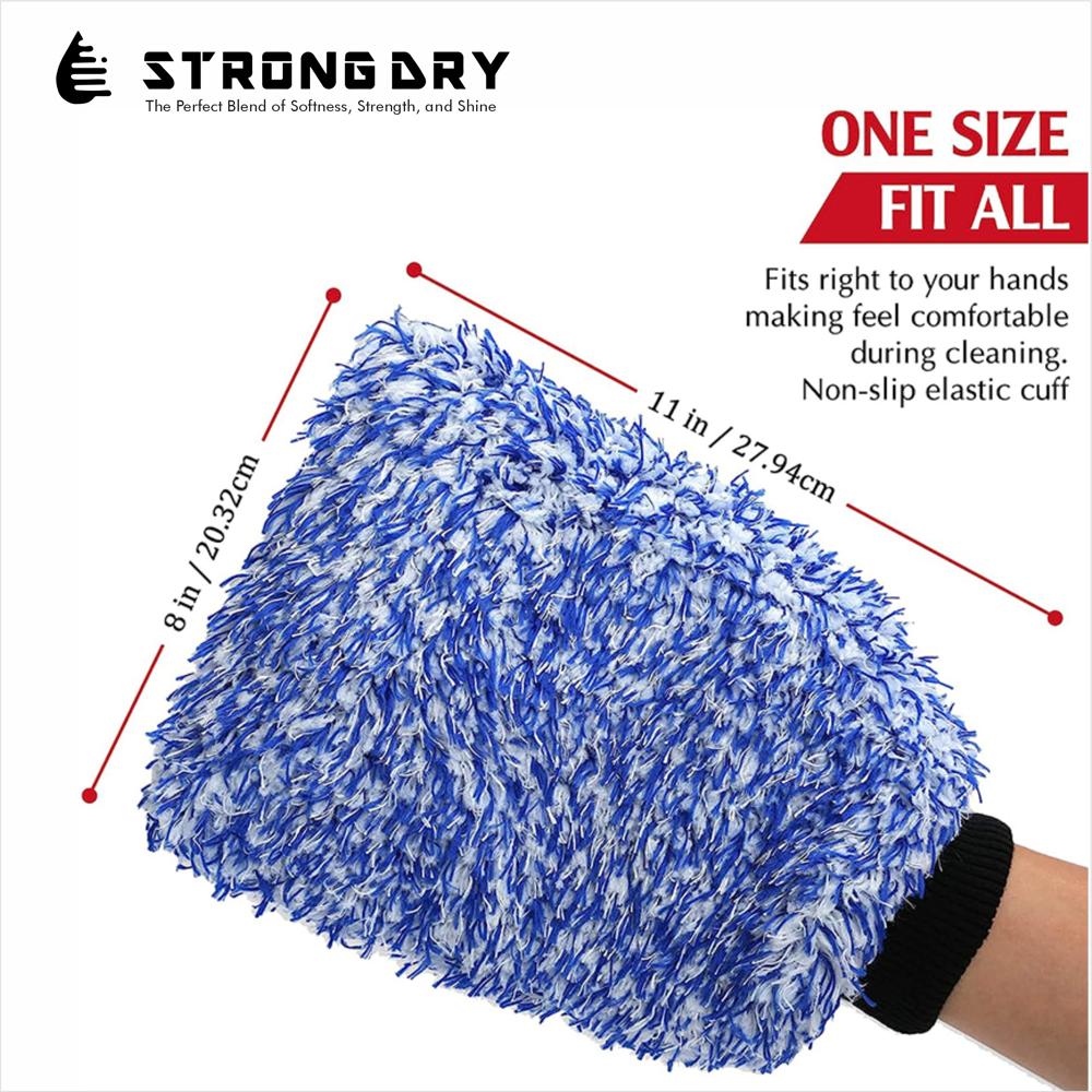 AUTOZCRAVE Hybrid Microfiber Wool Wash Mitt - Ultra Soft Car Cleaning Glove