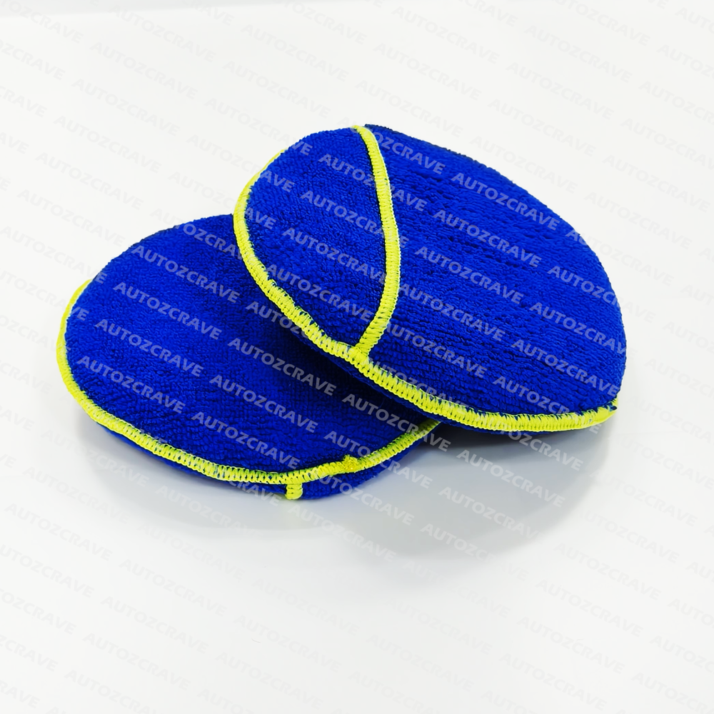 AUTOZCRAVE StrongDry Microfiber Wax Applicator Pad (5 Inch) - Car Polish & Coating Applicator
