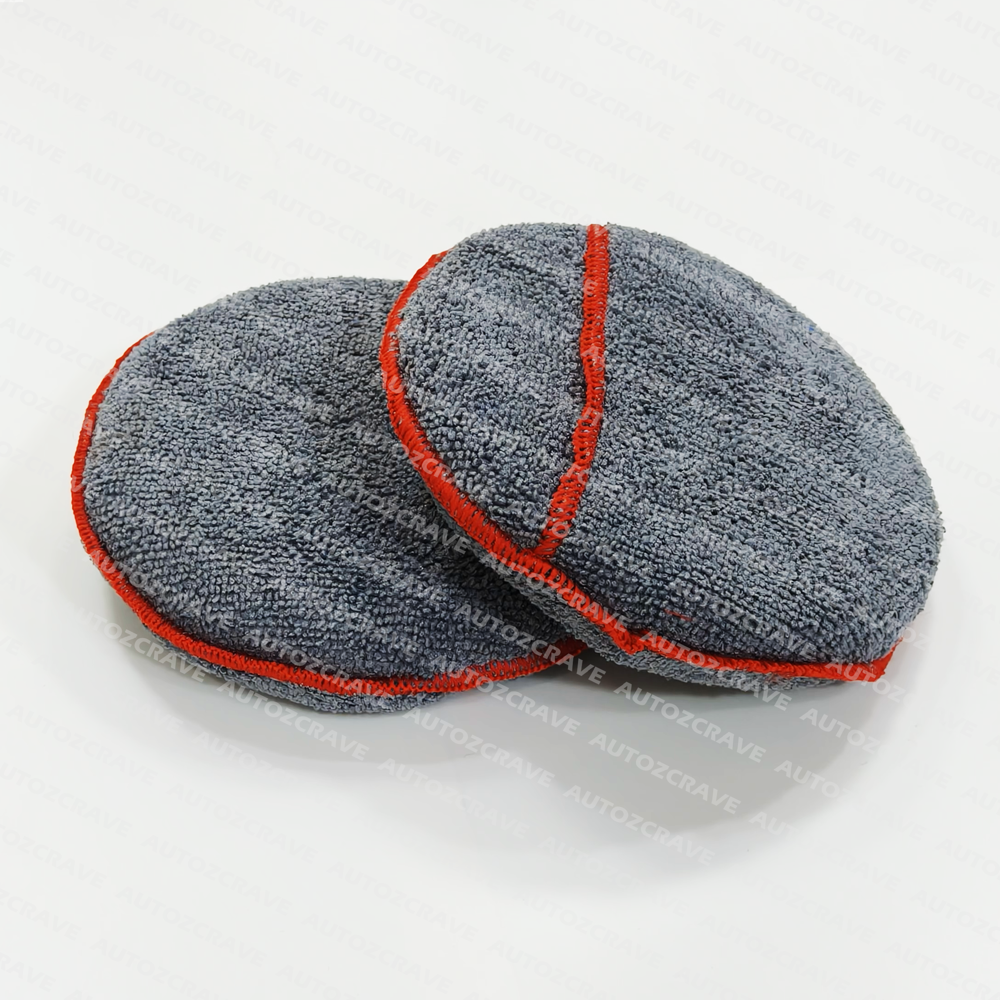 AUTOZCRAVE StrongDry Microfiber Wax Applicator Pad (5 Inch) - Car Polish & Coating Applicator
