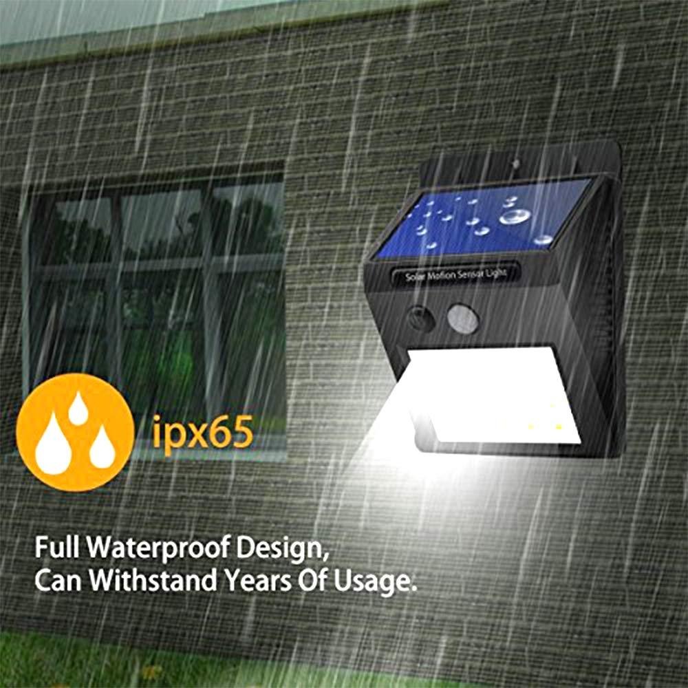 SOLAR SECURITY LED NIGHT LIGHT FOR HOME OUTDOOR / GARDEN WALL (BLACK) (20-LED LIGHTS) (0213)