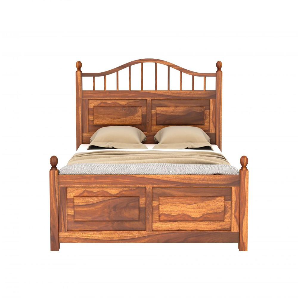 Adams Queen Size Bed Without Storage - Color: Brown