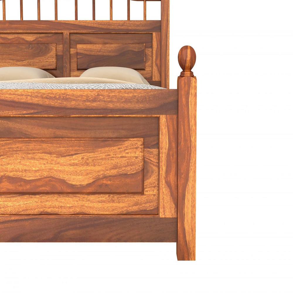 Adams Queen Size Bed Without Storage - Color: Brown