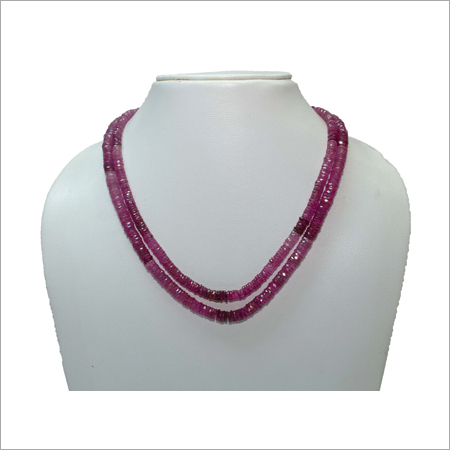 रूबी फेसेटेड फ्लैट टायर ज्वेलरी