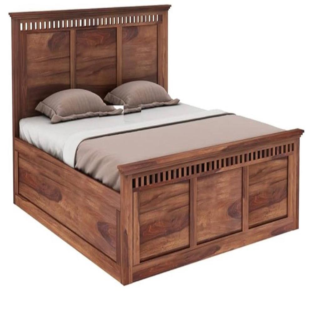 Wooden Hood Solid Sheesham Wood King Size Bed