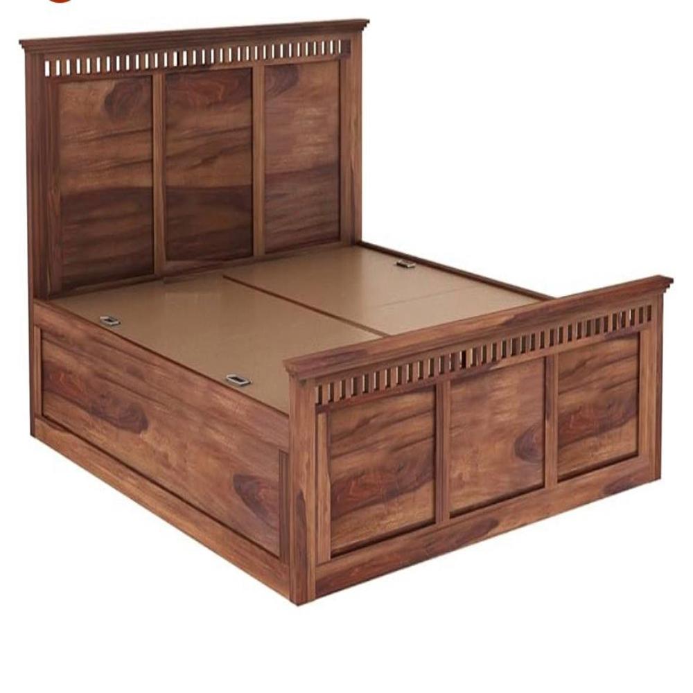 Wooden Hood Solid Sheesham Wood King Size Bed