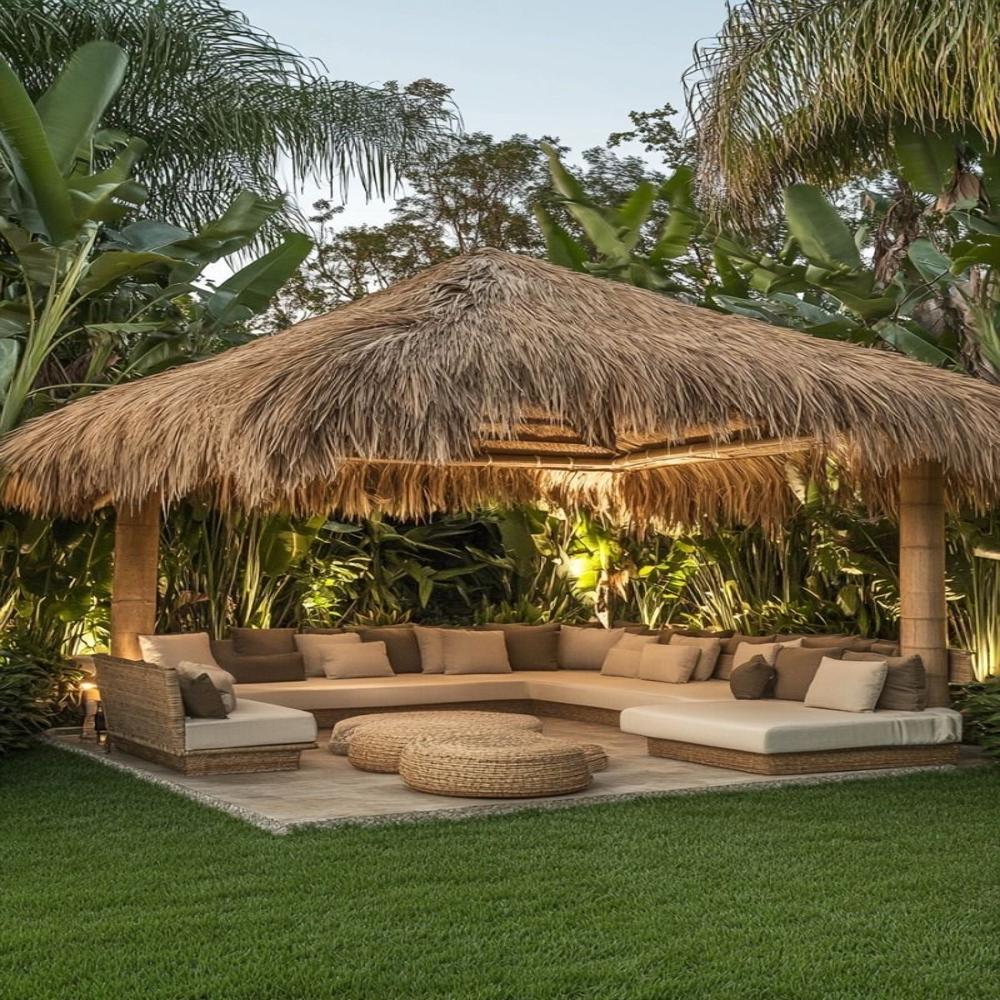 Synthetic Thatch Roofing Panels for Resorts, Cafes & Farmhouses