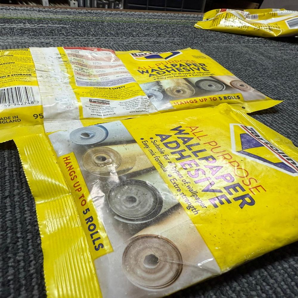 Bartoline Wallpaper Easy Application, Bubble-Free Application Reliable Hold 95grams/195grams wallpaper adhesive, strong hold, superior quality, imported, premium, 