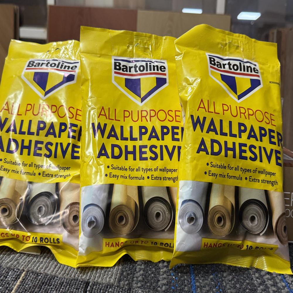 Bartoline Wallpaper Easy Application, Bubble-Free Application Reliable Hold 95grams/195grams wallpaper adhesive, strong hold, superior quality, imported, premium, 