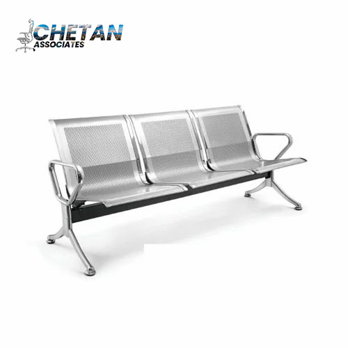 Silver Three Seater Waiting Chair