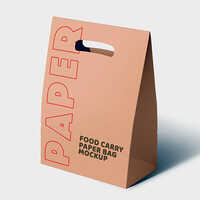 Food Carry Bag Mockup - Color: Natural Brown