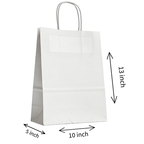 White Paper Bag with Handle