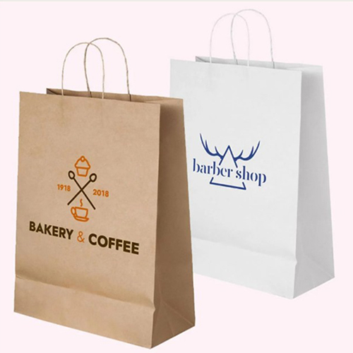 Shopping Bag - Color: White With Multicolor Print