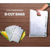 Compostable D Cut Bags - Color: White