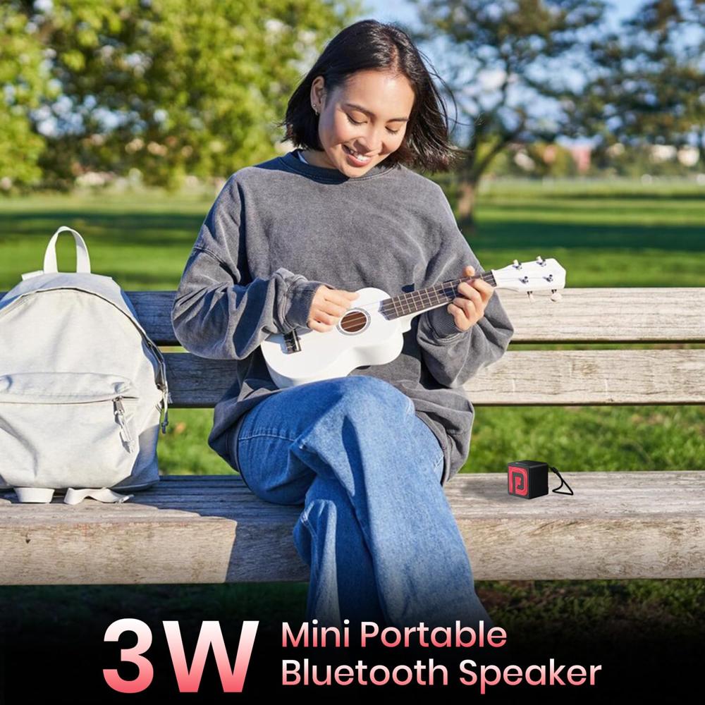 Portronics Nugget 3W Mini Pocket Bluetooth Speaker with Upto 4 Hours Playtime, HD Sound,