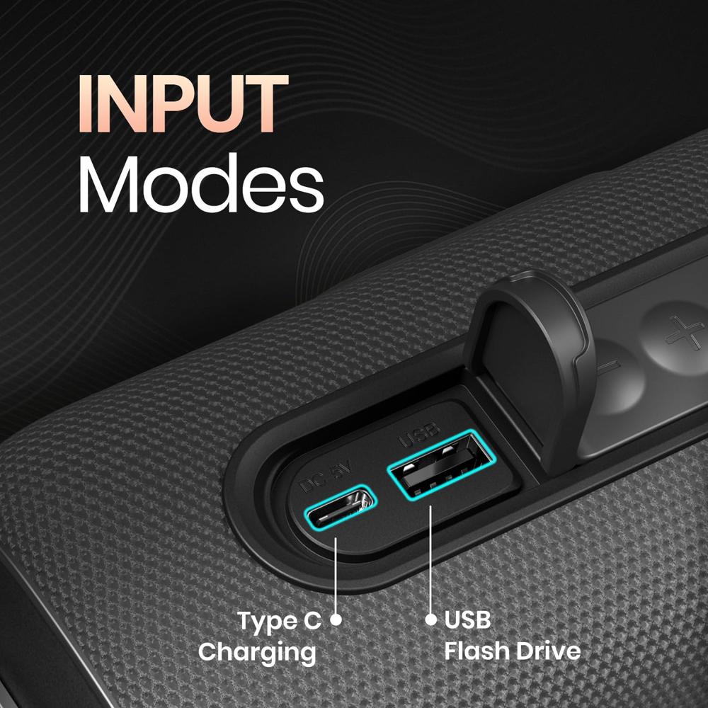 Portronics Resonate 14W Portable Bluetooth Speaker With LED Sunset Projection Lights