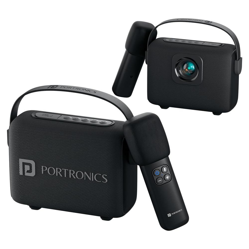 Portronics Resonate 2 14W Portable Bluetooth Speaker with Wireless Karaoke Mic & LED