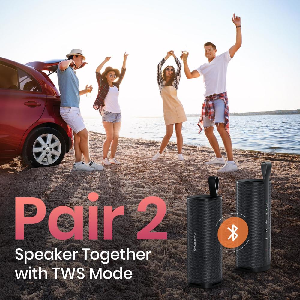 Portronics Fynix 30W HD Sound Portable Bluetooth Speaker with Dual Passive Radiator