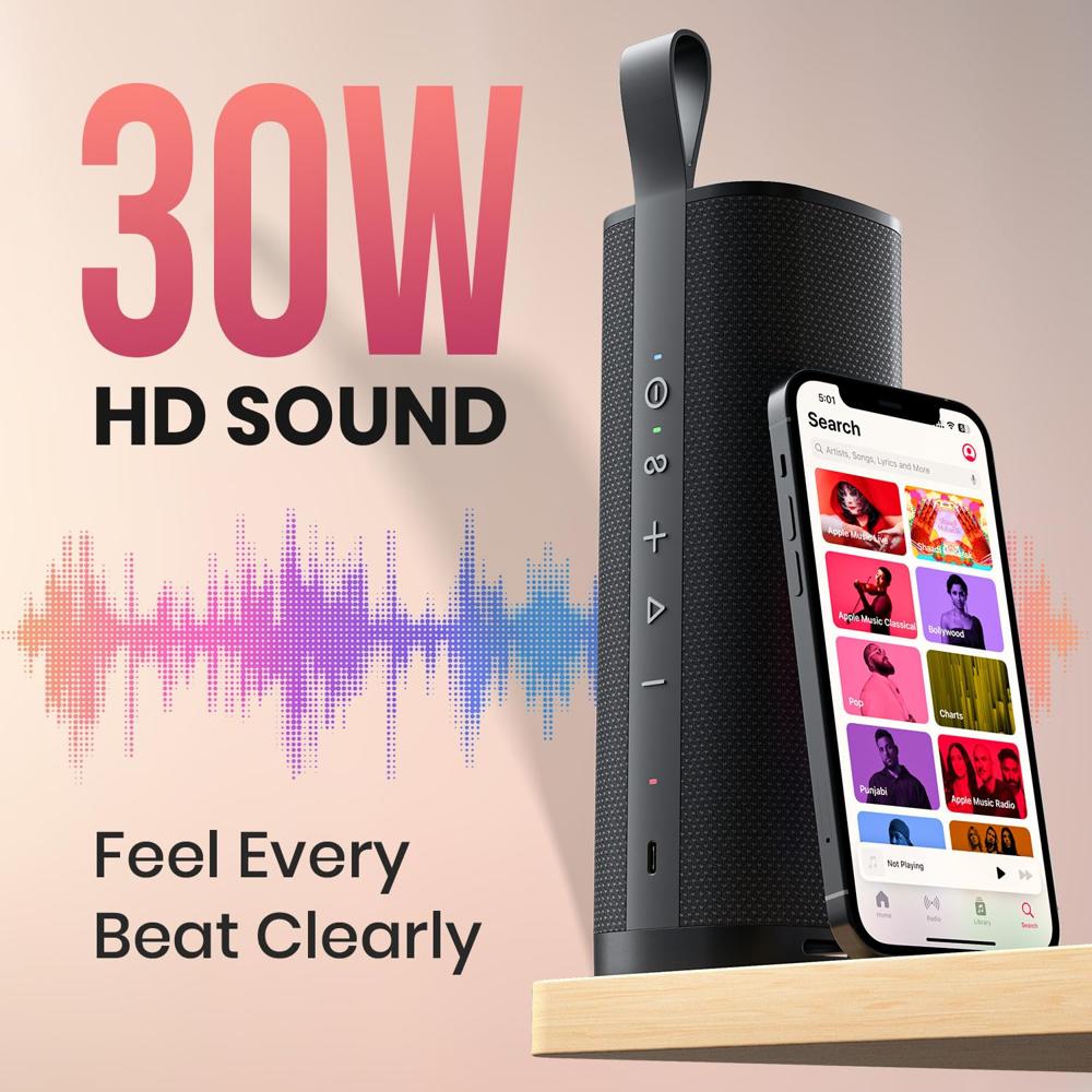 Portronics Fynix 30W HD Sound Portable Bluetooth Speaker with Dual Passive Radiator