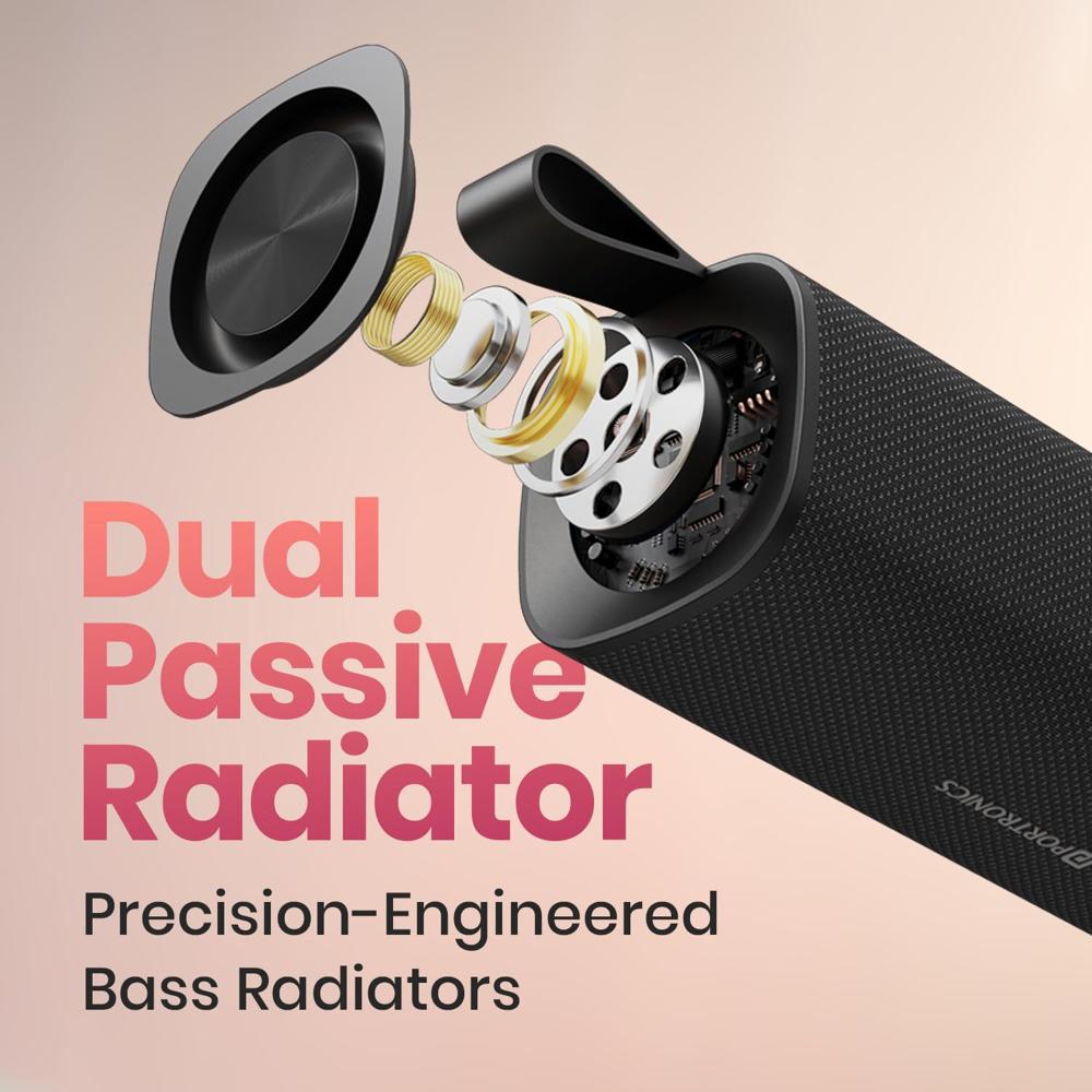 Portronics Fynix 30W HD Sound Portable Bluetooth Speaker with Dual Passive Radiator