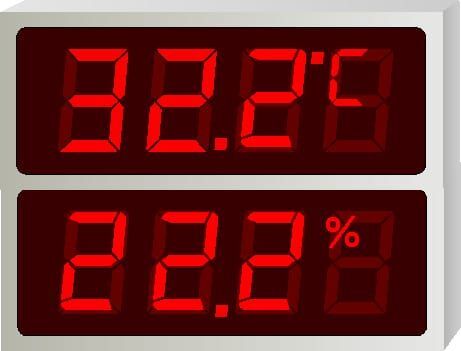 LED Large Display Temperature And Humidity Indicator
